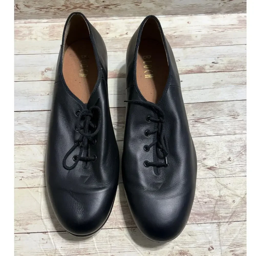 Bloch Jazz Oxford Character Tap Shoes Men's Size 11 Black Leather Lace Up